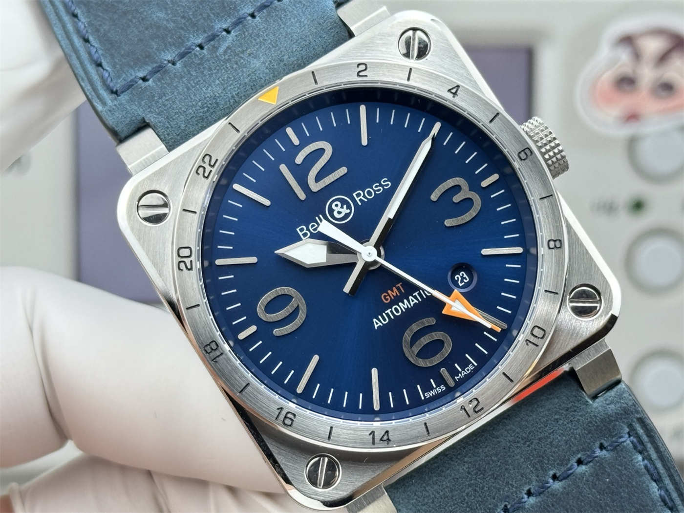Bell & Ross Replica BR 03-93 GMT Blue – 42mm Automatic [Sunray Dial]