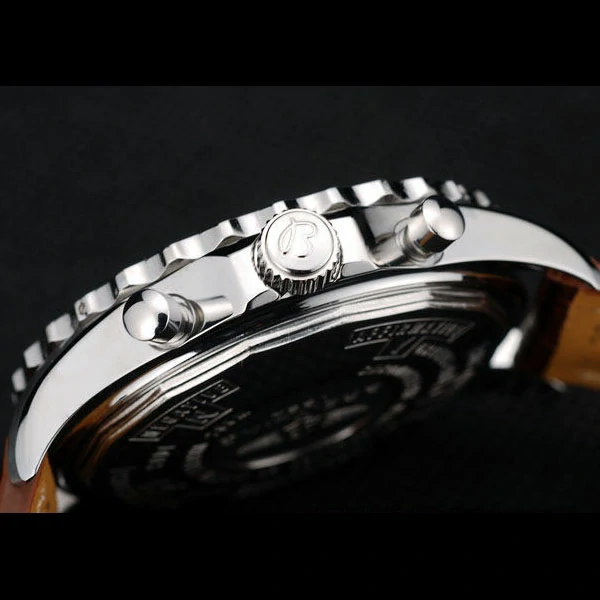 Breitling Navitimer Brown Leather Strap White Dial new58698