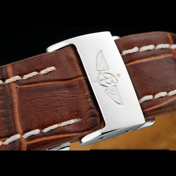 Breitling Navitimer Brown Leather Strap White Dial new58698