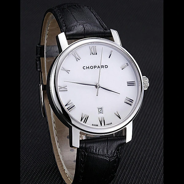 Chopard Classic White Dial Black Croc Strap new59927