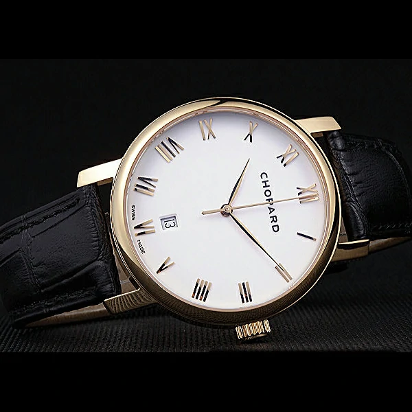 Chopard Classic White Dial Black Croc Strap new59930