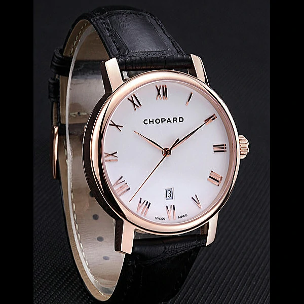 Chopard Classic White Dial Black Croc Strap new59931