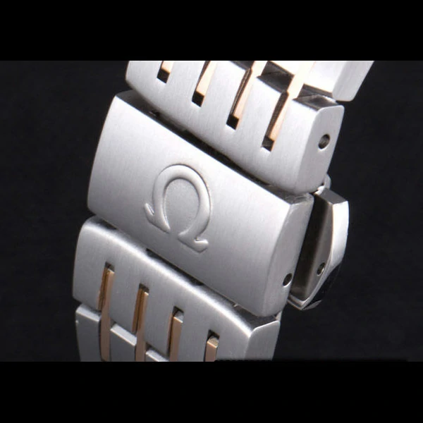 Omega DeVille Two Tone Links White Dial new59654