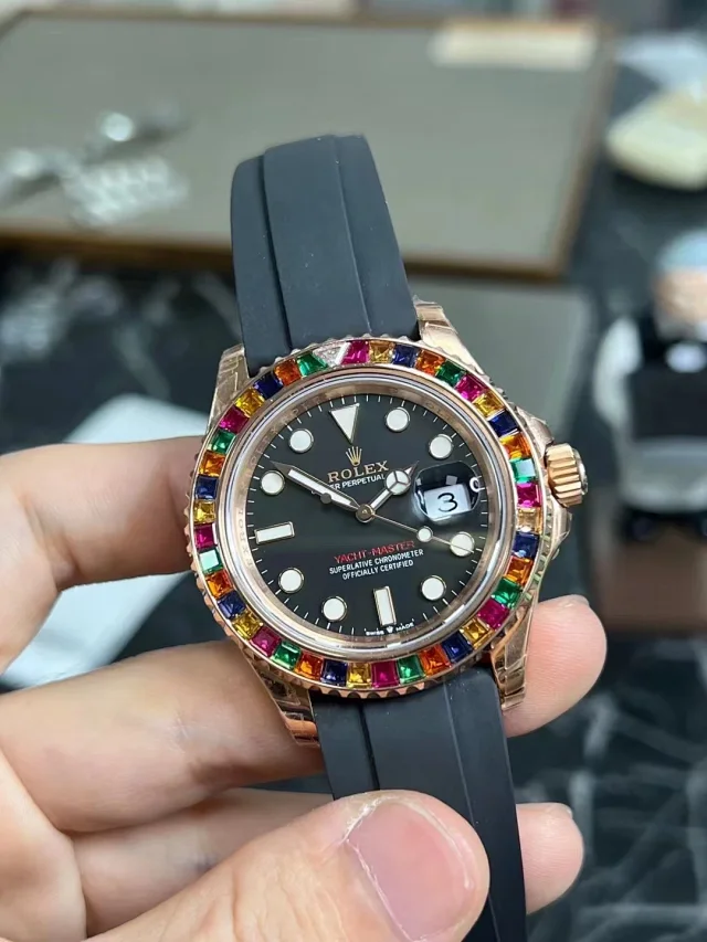 Replica Rolex Yacht Master 40 116695SATS – Rose Gold Candy Bezel VS Factory