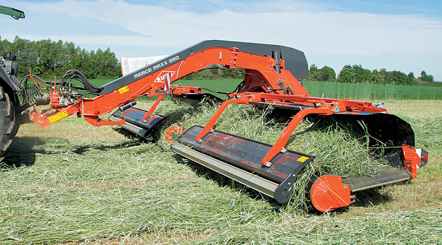 Делікатний та продуктивний  валкоутворювач KUHN Merge Maxx 950